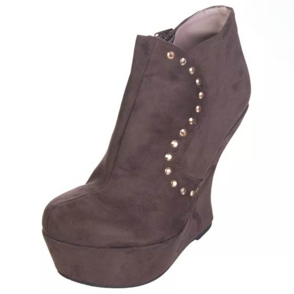 NWOT Ginevra high heel-less suede booties - Picture 2 of 5